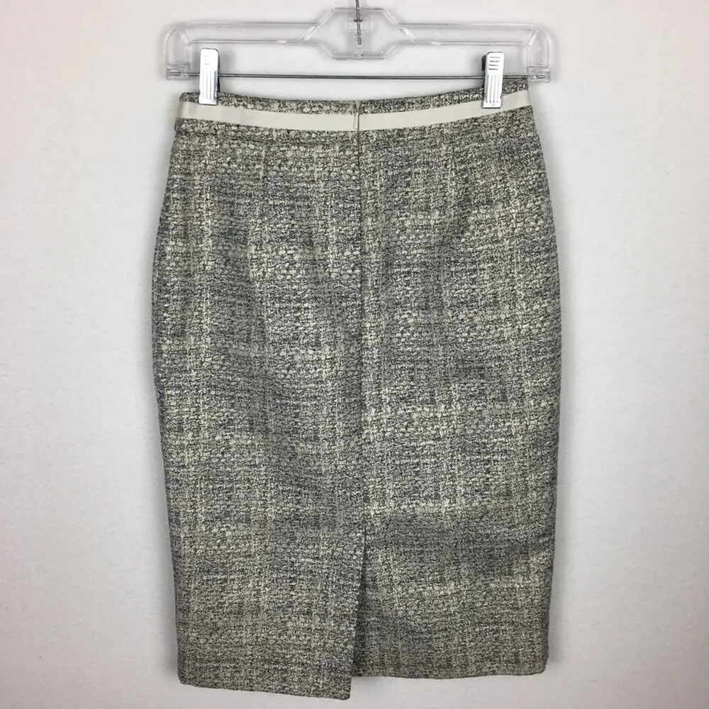 Boden Gray Metalic Pencil Skirt size 2 - Picture 4 of 7